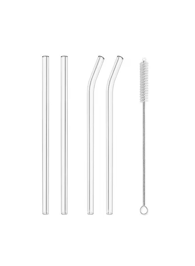 Glass Shalimo 6 pcs, heat resistant Shalimo, Transparent Shalimo, Reusable Shalimo, glass transparent Straw , glass drinking tube, non-disposable Shalimo, glass shalimo Plus 1 Brush for Cleaning, Shalimoh After Use - Image 3