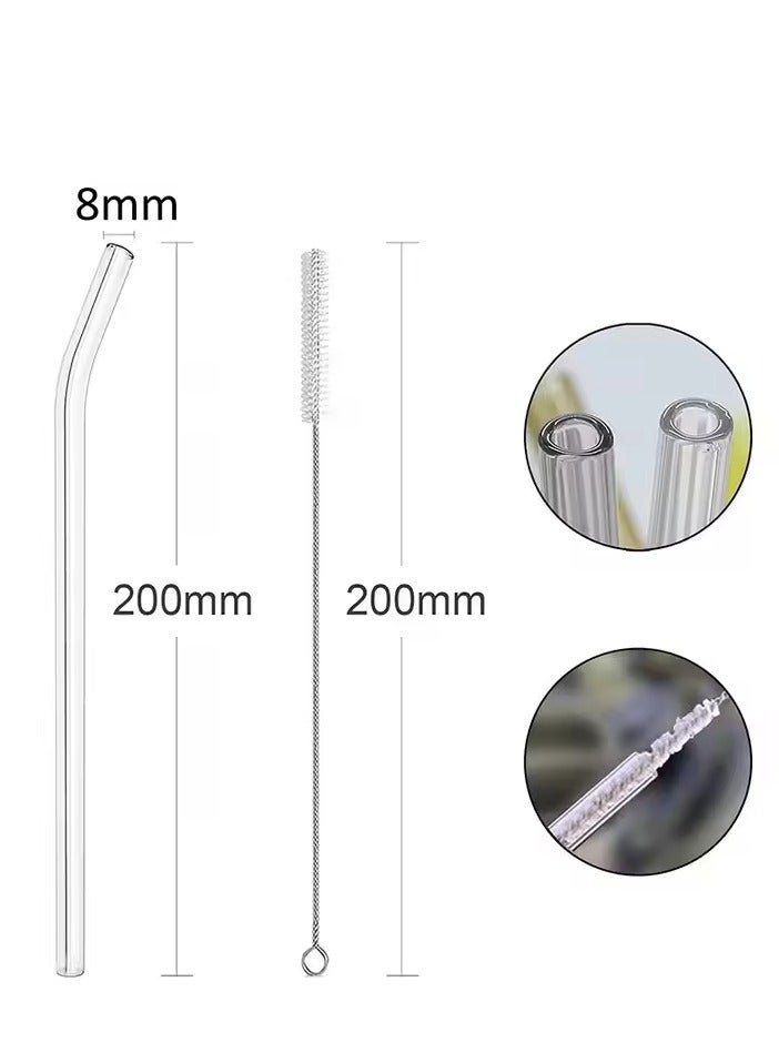 Glass Shalimo 6 pcs, heat resistant Shalimo, Transparent Shalimo, Reusable Shalimo, glass transparent Straw , glass drinking tube, non-disposable Shalimo, glass shalimo Plus 1 Brush for Cleaning, Shalimoh After Use - Image 4