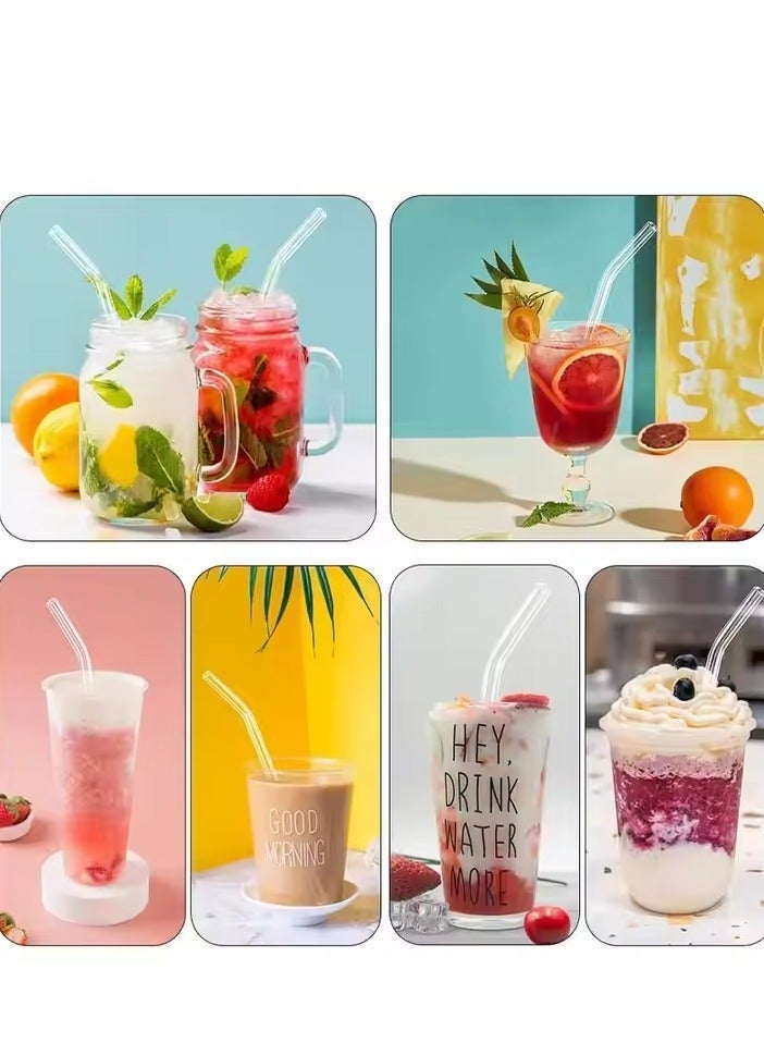 Glass Shalimo 6 pcs, heat resistant Shalimo, Transparent Shalimo, Reusable Shalimo, glass transparent Straw , glass drinking tube, non-disposable Shalimo, glass shalimo Plus 1 Brush for Cleaning, Shalimoh After Use - Image 5