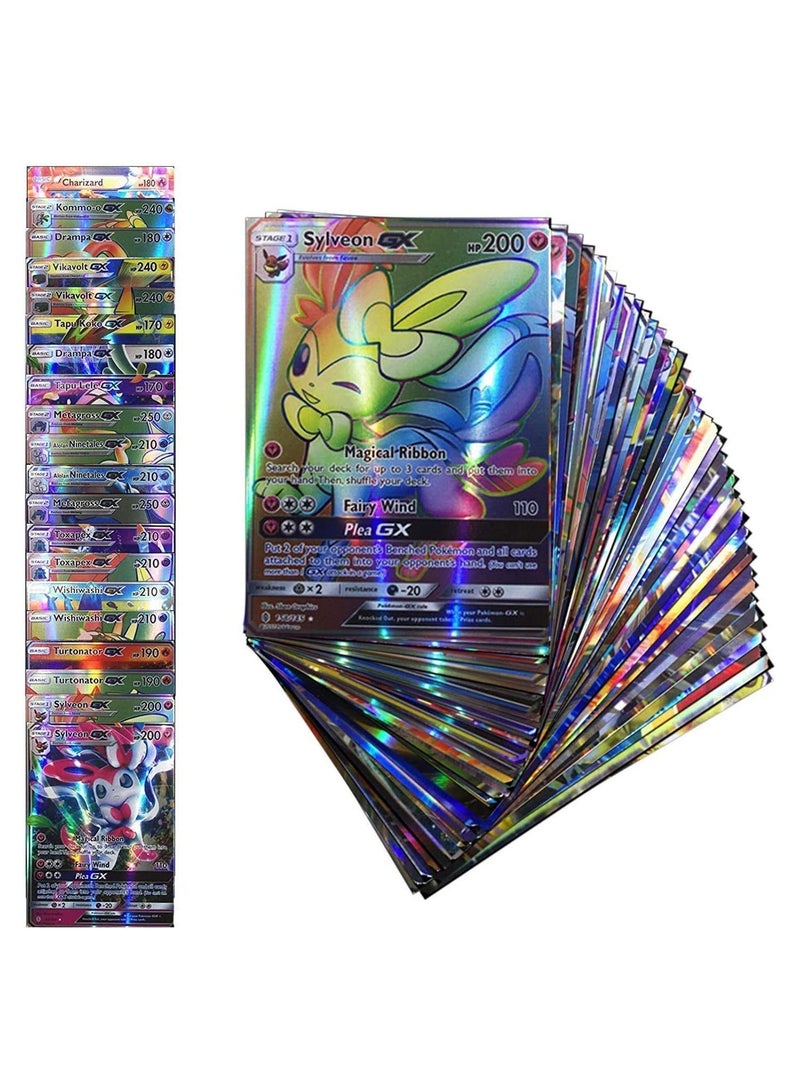 Pokemon 100 Pokemon Cards - Ultra Rare Random TCG Style Card Holo EX Full Art : 20 GX + 20 Mega + 1 Energy + 59 EX Arts - Image 3