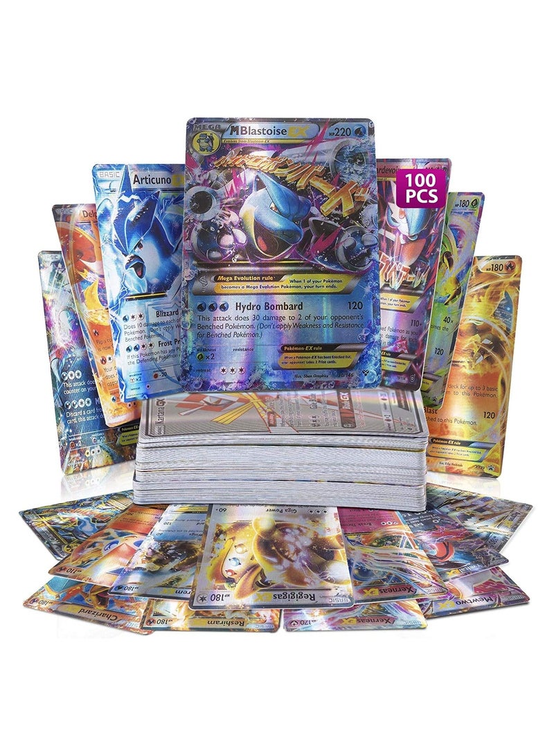 Pokemon 100 Pokemon Cards - Ultra Rare Random TCG Style Card Holo EX Full Art : 20 GX + 20 Mega + 1 Energy + 59 EX Arts - Image 2