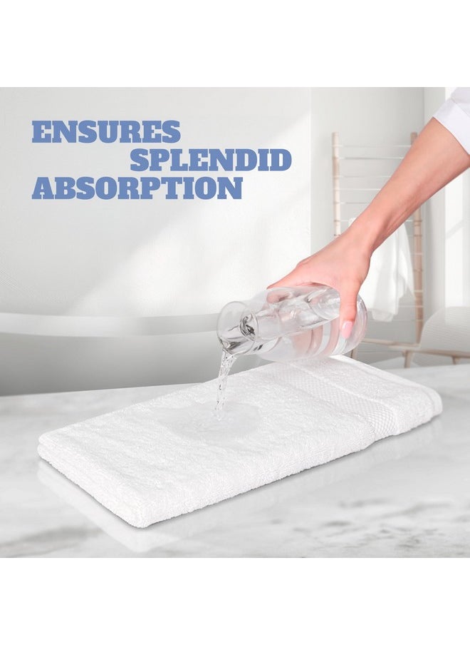 White Classic Wealuxe Cotton Washcloths - Soft Absorbent Bathroom Face Towels - 12x12 Inch - White - 48 Pack  - Image 4