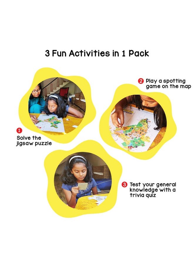 Toiing - Puzzletoi India Explorer - 3-In-1 Play And Learn Kit | Jigsaw Puzzle With Games Based On India Map | Educational Learning Game For Kids Age 5 Years & Above - Image 1