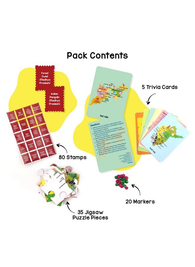Toiing - Puzzletoi India Explorer - 3-In-1 Play And Learn Kit | Jigsaw Puzzle With Games Based On India Map | Educational Learning Game For Kids Age 5 Years & Above - Image 1
