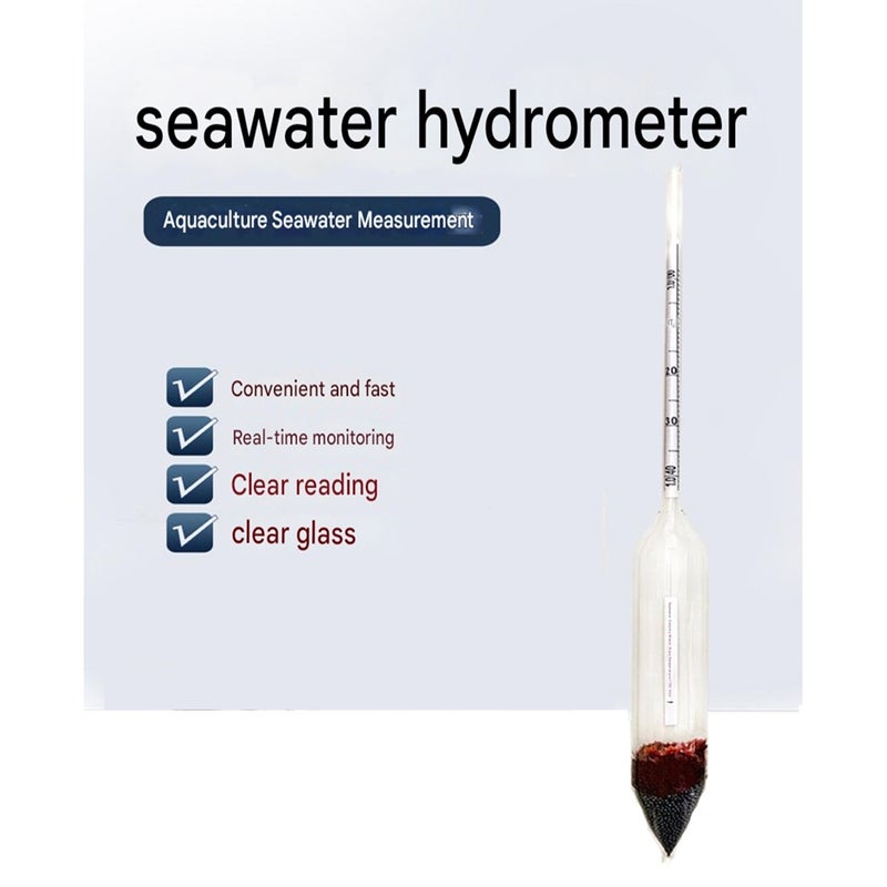 Seawater Density Meter High Precision Hydrometer Salinity Tester 1 Item