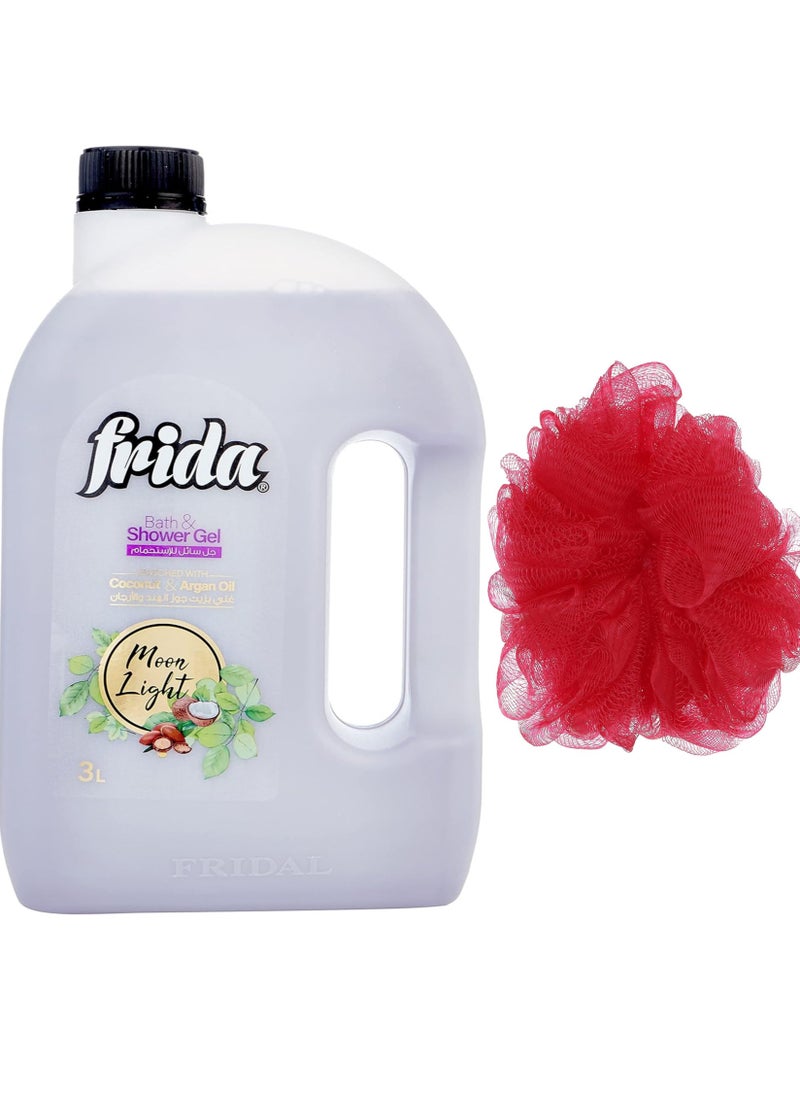 Frida Frida Bath & Shower Gel Moon Light - 3 L + Lofa Multi Color  - Image 1