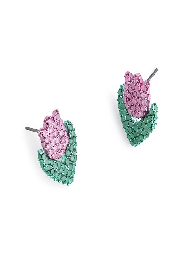 بتسي جونسون أقراط بيتسي جونسون النسائية الربيعية المرصعة بزهرة التوليب - Image 3