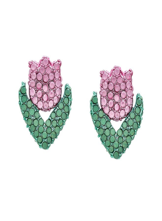 بتسي جونسون أقراط بيتسي جونسون النسائية الربيعية المرصعة بزهرة التوليب - Image 2