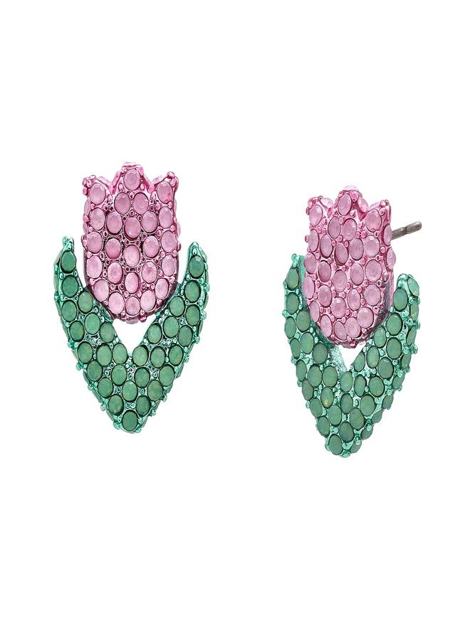 بتسي جونسون أقراط بيتسي جونسون النسائية الربيعية المرصعة بزهرة التوليب - Image 1