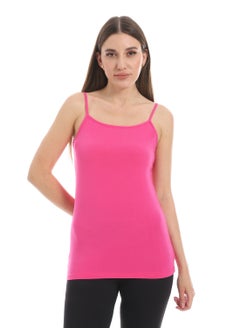 Fuchsia Spaghetti Sleeves Slip On Top_Fuchsia