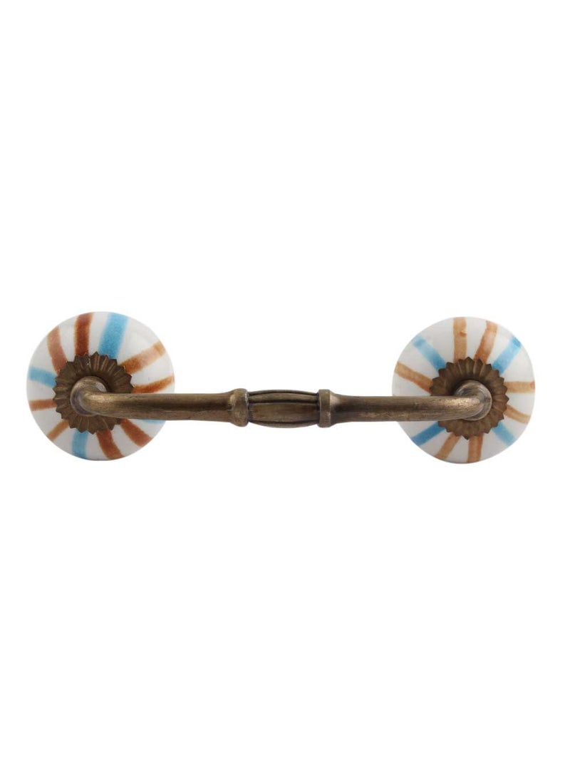Indian-Shelf IndianShelf 1 Pack Ceramic Door Handles for Cabinets and Drawers Brown Dresser Pulls for Door Antique Hardware 8 Hole to Hole BH121CK50 