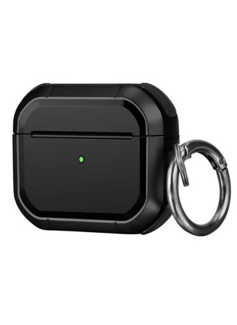 Airpods 3 Case, Protective Case with Metal Ring for Airpods 3/2021, Protective Case Prevent Drops, Charging LED Visible, Heavy Duty Anti-Fall Cover Compatible with Apple Airpods 3 2021