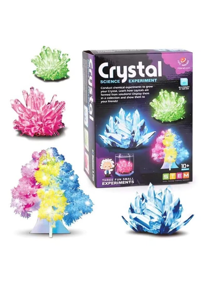 ستيم كريستال العلوم تجربة كيت - دي تزايد مجموعة للأطفال-الجذعية الكيمياء مختبر مع الملونة 3 د الاستكشاف - Image 1