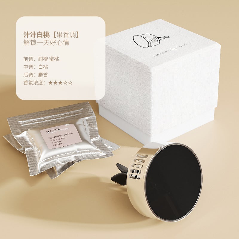 مشبك عطر معدني مغناطيسي لفتحة تهوية السيارة - معطر صلب يدوم طويلاً لإزالة الروائح - Image 2