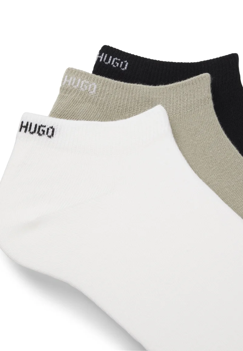 هوجو Six-pack of cotton-blend ankle socks with logos
