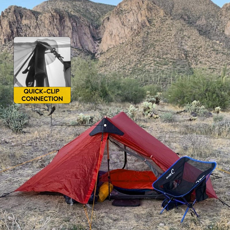 MIER LANSHAN Ultralight Tent 3-Season Waterproof Backpacking Tent for 2 Person Camping, Climbing, Hiking, Travelling, Mountaineering, 2-Person, Red - Image 5
