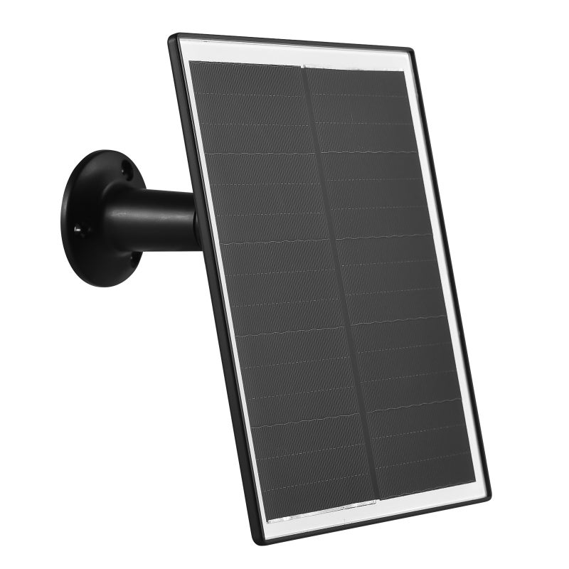 10W Solar Panel for Security Camera 5V Micro-USB Port Camera Solar Panel Charger with IP65 Waterproof / 9.84ft Cable / 360 Degrees Adjustable Bracket - Image 1