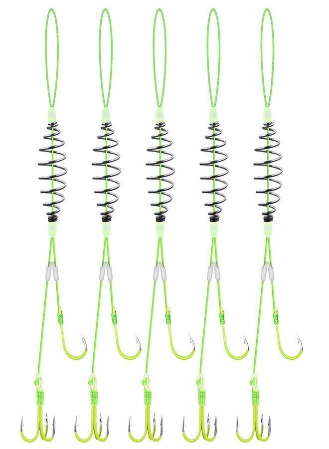Dyxssm Drum Spring Feeder Fishing Hooks, Carp Bait Traps Fishing Hook (5pcs, 6#) - Image 1