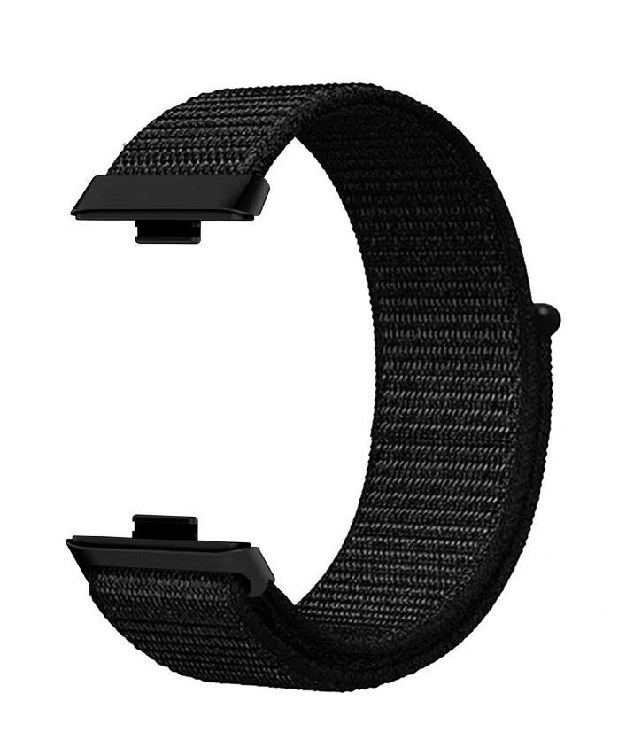 Youque Nylon Watchband Replacement Bracelet for Huawei Watch Fit 3/Fit 4/Fit 4 Pro Black - Image 2