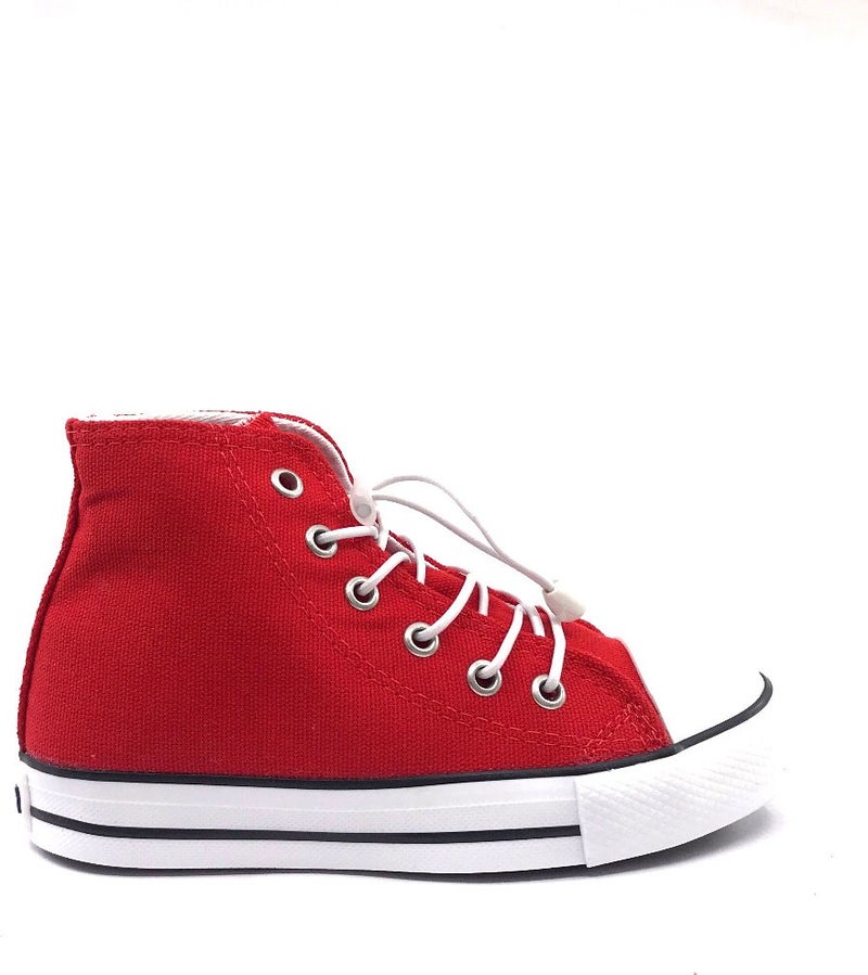 Cool Luis Red Long Kids Elastic Sports Shoes  - Image 1