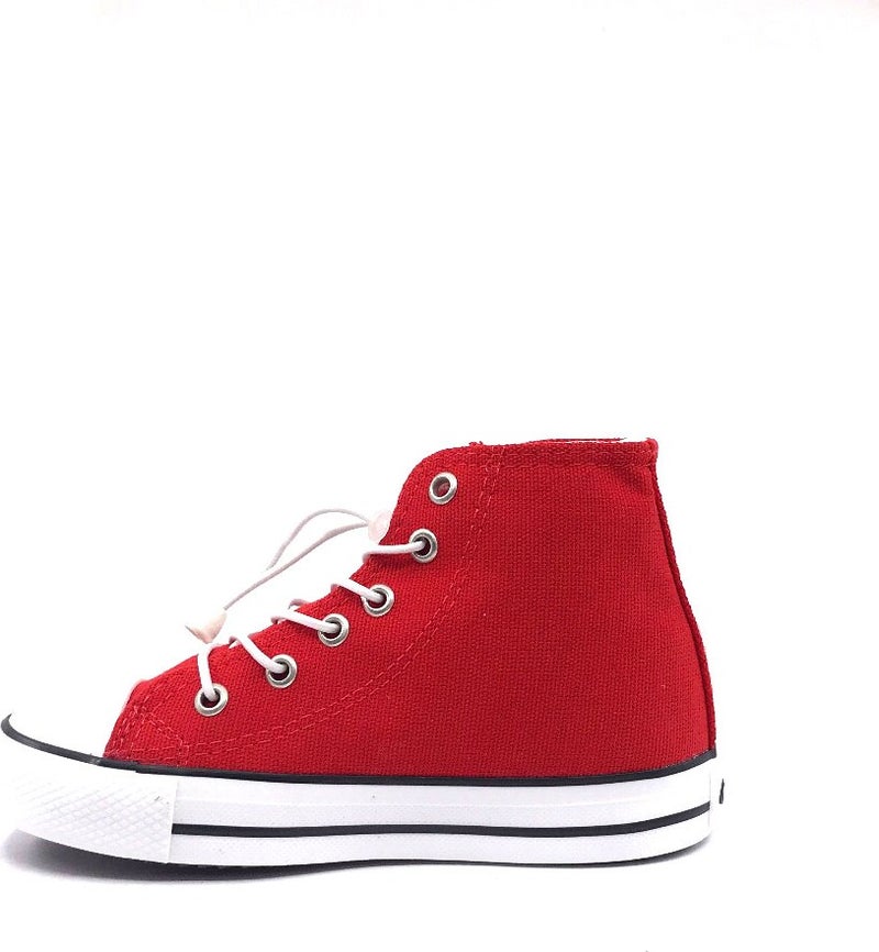 Cool Luis Red Long Kids Elastic Sports Shoes  - Image 4