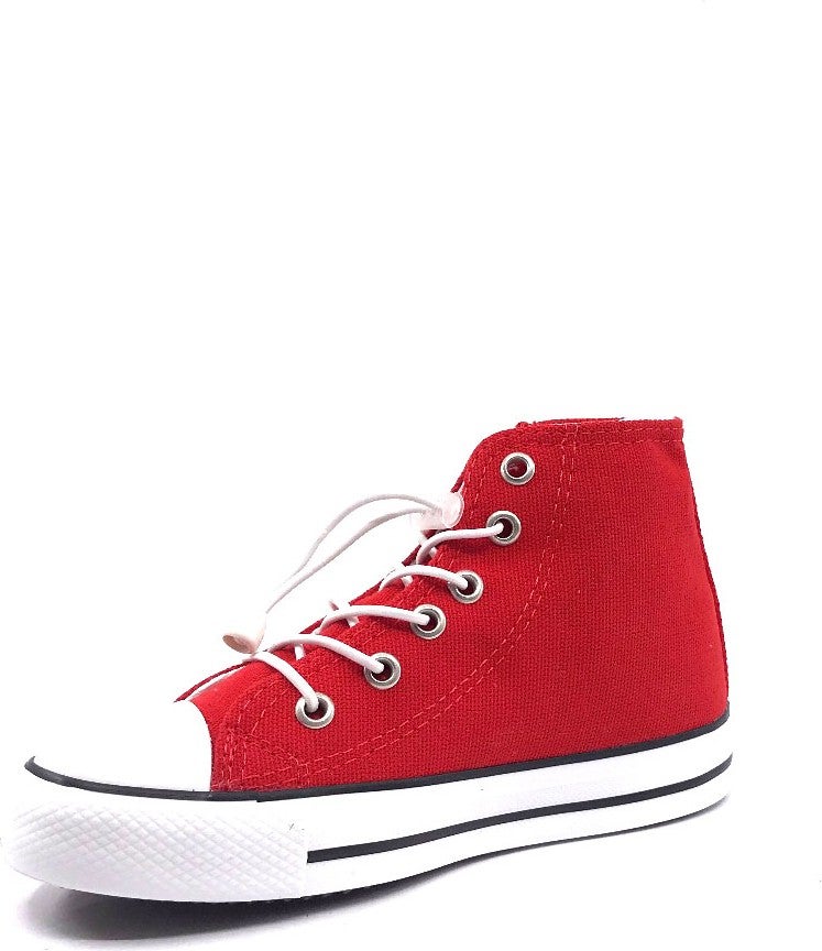 Cool Luis Red Long Kids Elastic Sports Shoes  - Image 3