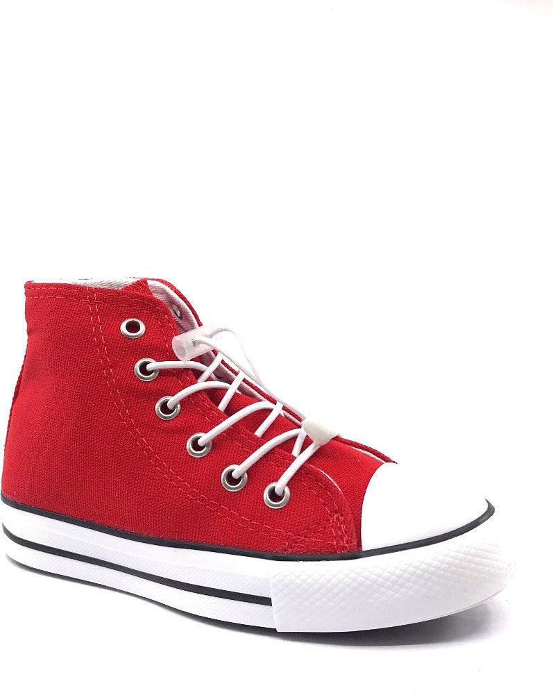 Cool Luis Red Long Kids Elastic Sports Shoes  - Image 2