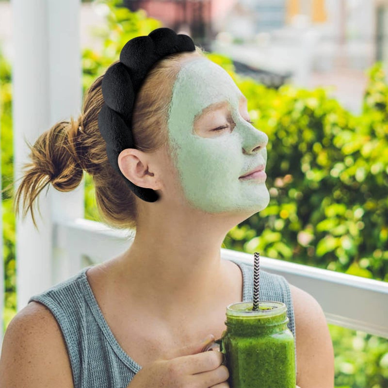 WSICSE Spa Headband for Washing Face, Skincare Headbands Puffy Padded Keep Hair Dry Stocking Stuffers for Girls Women - Image 5