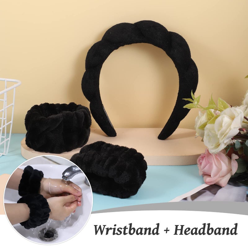 WSICSE Spa Headband for Washing Face, Skincare Headbands Puffy Padded Keep Hair Dry Stocking Stuffers for Girls Women - Image 4