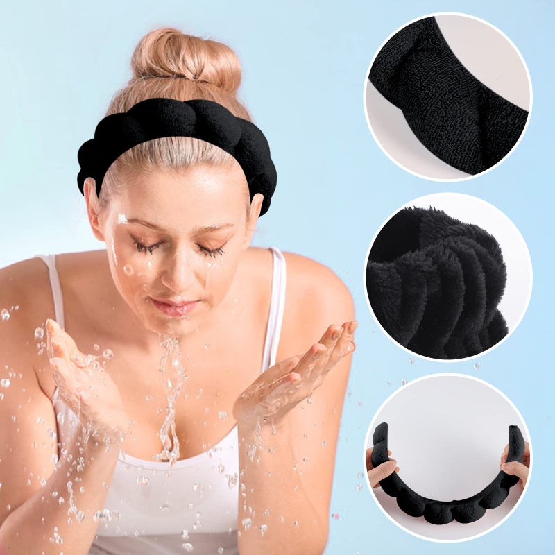 WSICSE Spa Headband for Washing Face, Skincare Headbands Puffy Padded Keep Hair Dry Stocking Stuffers for Girls Women - Image 3