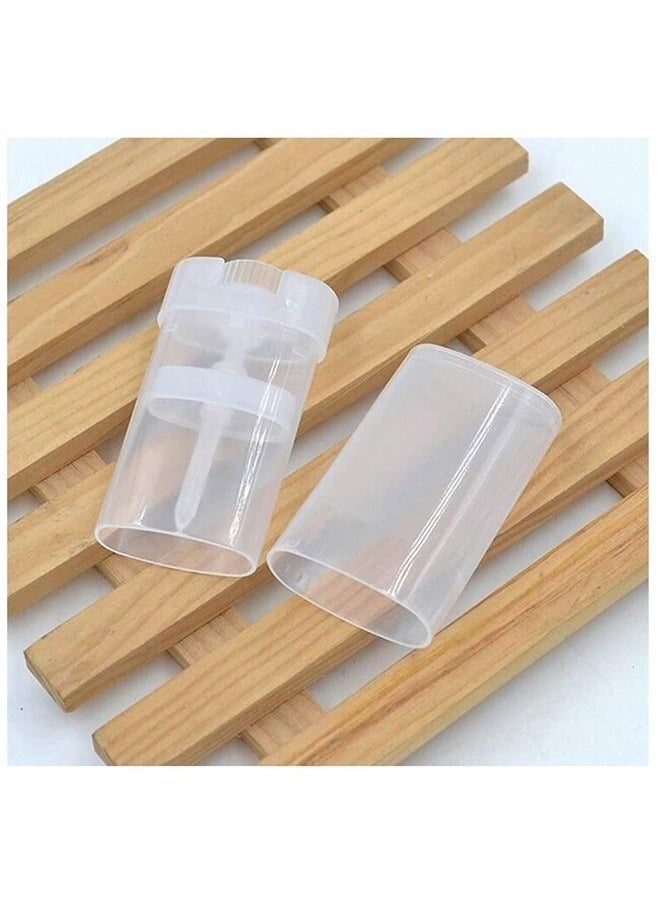 Healthcom - 15ml Clear Empty Plastic Deodorant Containers 0.5 Oz New Empty Oval Lip Balm Tubes Containers for Lipstick Crayon Chapstick DIY Make Your Own Deodorant Cream Lotion Bar,15 Pack - Image 1