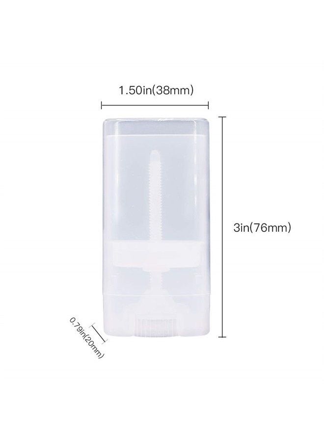 Healthcom - 15ml Clear Empty Plastic Deodorant Containers 0.5 Oz New Empty Oval Lip Balm Tubes Containers for Lipstick Crayon Chapstick DIY Make Your Own Deodorant Cream Lotion Bar,15 Pack - Image 1