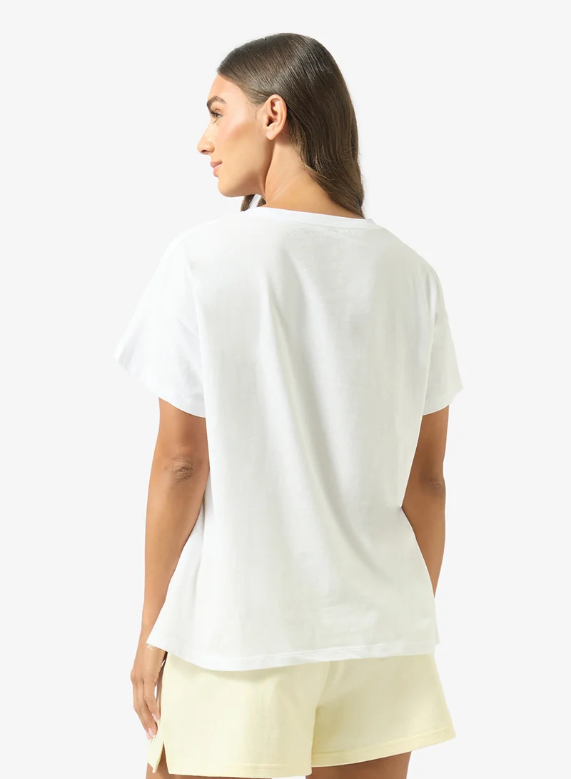 CALVIN KLEIN Casual Crew Neck T-Shirt