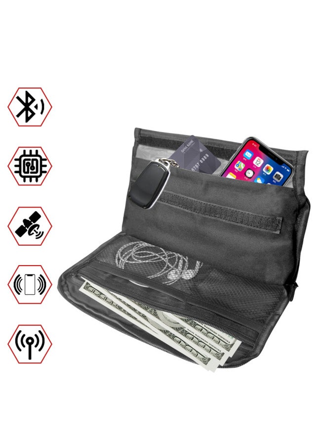 Generic - Mobile Phone Signal Shielding Package Car Keys, Pad, Laptop RFID Shielding Package A Generation Of Hair-Color:Black-Dimensions:35*45cm - Image 1