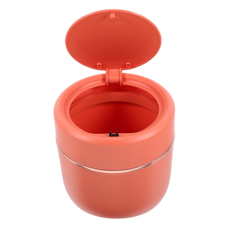 Mini Desktop Trash Can With Lid Compact Press Top Waste Bin For Office Kitchen - Image 2