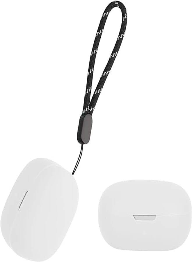 حافظة kwmobile متوافقة مع Anker Soundcore P20i - حامل غطاء سيليكون لسماعات الأذن - أبيض