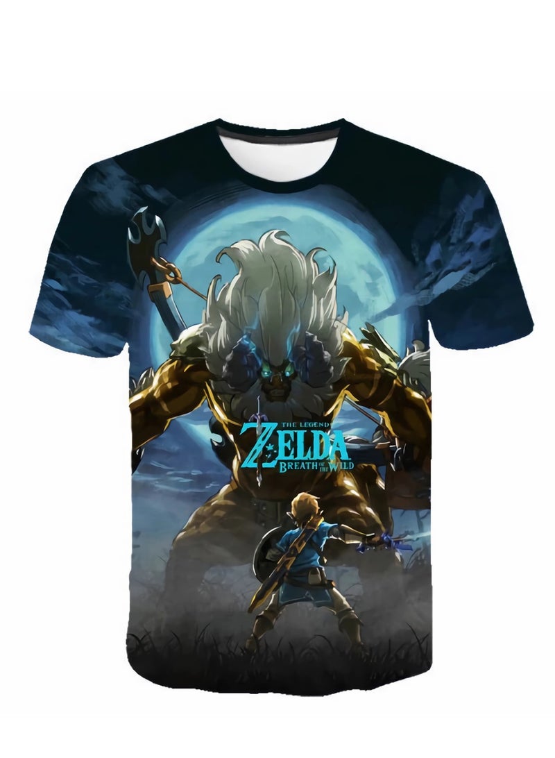Game Zelda Breath of the Wild 3D digital printing personalized breathable children's T-shirt  - Image 1