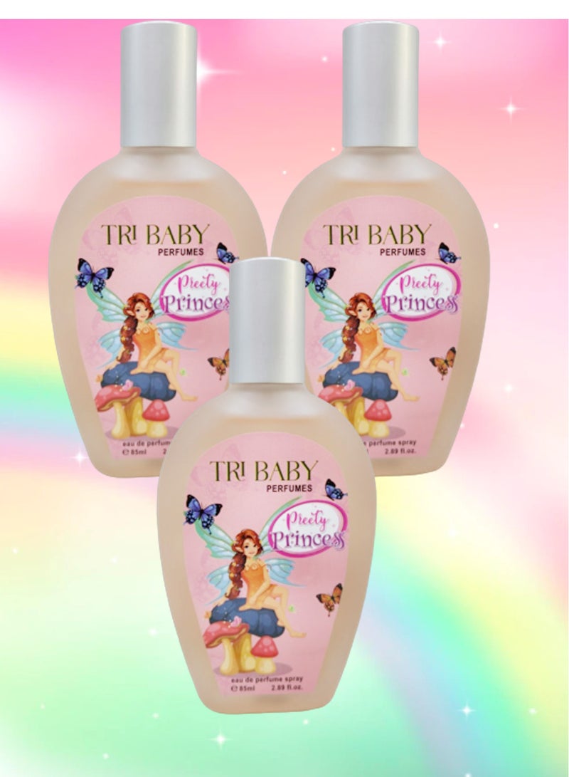 Princess 3 Pieces Tri Baby Princess Perfume 85 Ml EDP - Image 1