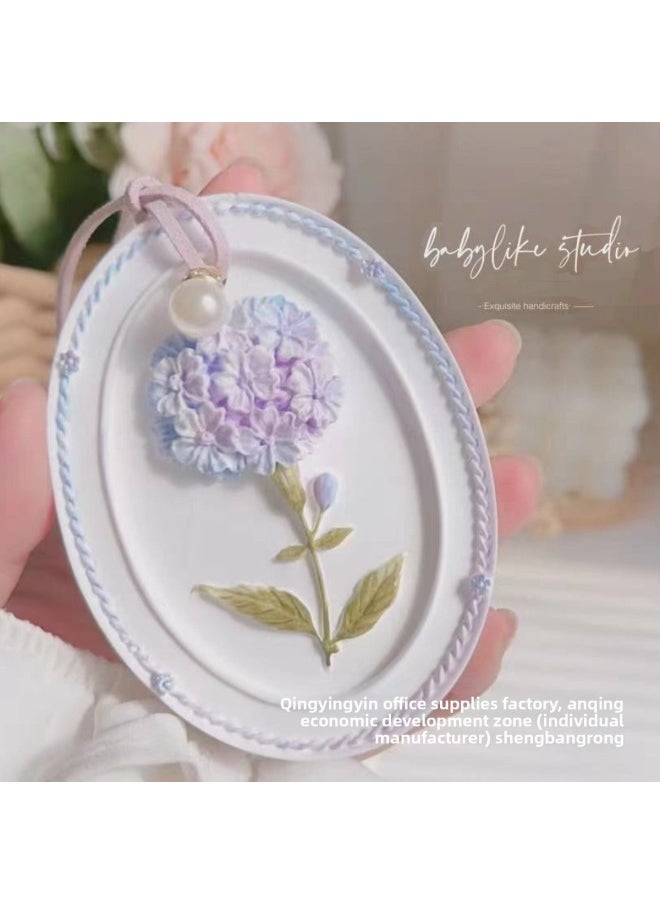 Listing Diy2024 Gypsum Doll Colored Graffiti Flower Card Stall Stone Graffiti Gypsum Doll Toy-Color:4 Types Of Tulip Series + Ribbon + Drawings [white Embryo Without Paint]  - Image 4