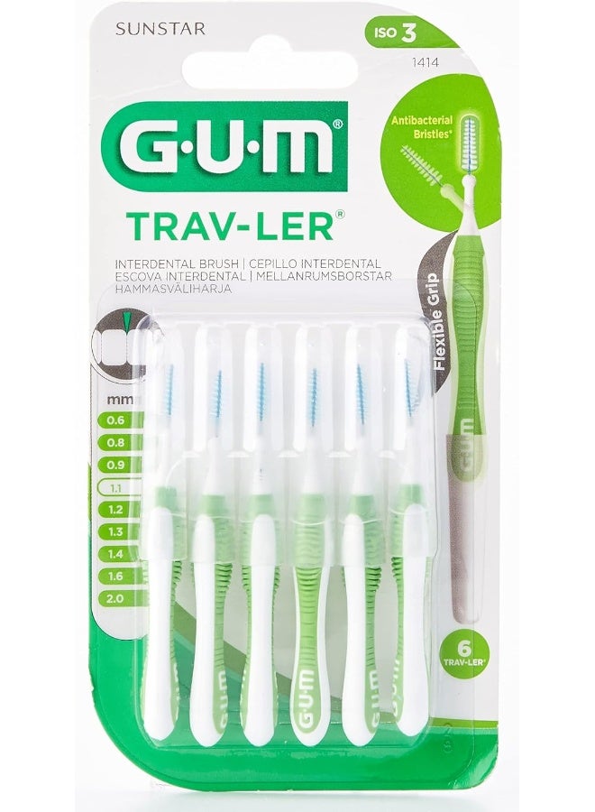 Gum Trav-Ler Plaque Removal-Tapered Interdental Brush - Green - Image 5