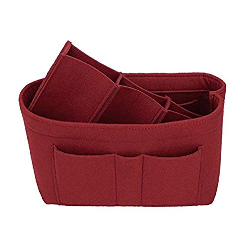 ZTUJO Purse Organizer Insert, Felt Bag Organizer For Handbag, 13 Colors, 6 Sizes (Large, Red) - Image 3