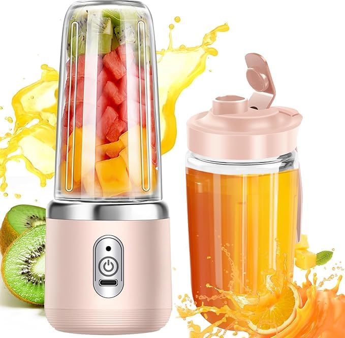 Qlect Portable Blender For Smoothie And Juices : Powerful 40 Watts Juicer Blender that Can Crush Ice too | Juicer Machine With 1800 Mah Rechargeable Battery-Smoothie Blender With Built In 400 ML Jar - Image 1