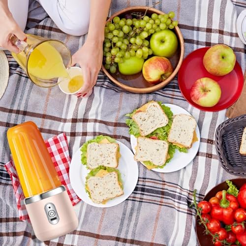 Qlect Portable Blender For Smoothie And Juices : Powerful 40 Watts Juicer Blender that Can Crush Ice too | Juicer Machine With 1800 Mah Rechargeable Battery-Smoothie Blender With Built In 400 ML Jar - Image 5