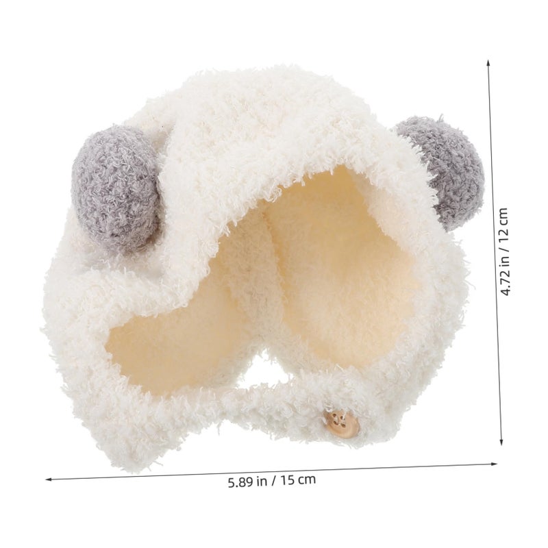 Baby Kids Winter Earmuff Hat Infant Toddler Warm Cap with Double Ball Ears Assorted Colors - Image 3