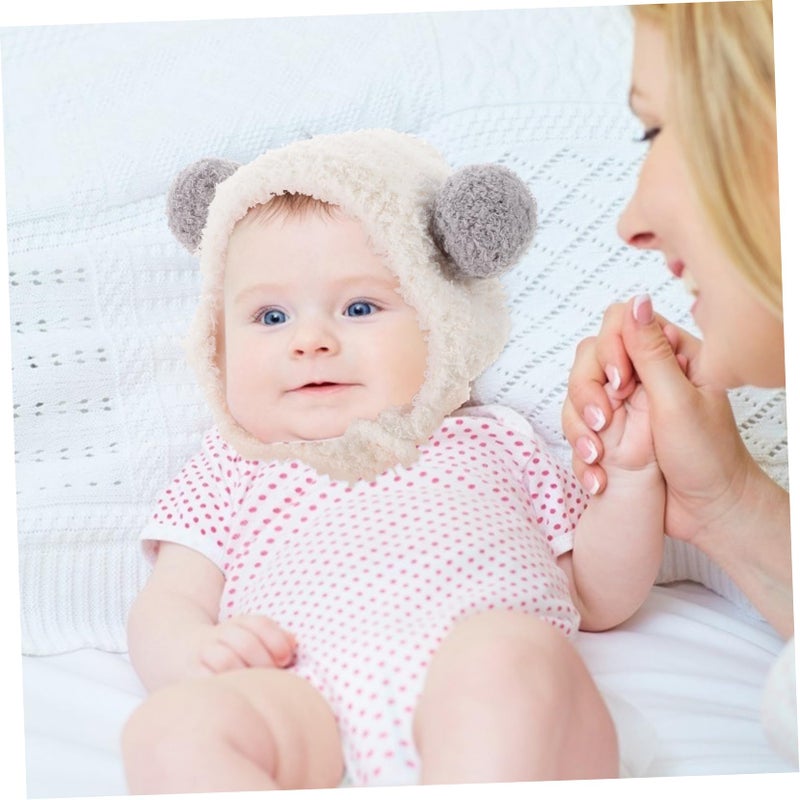 Baby Kids Winter Earmuff Hat Infant Toddler Warm Cap with Double Ball Ears Assorted Colors - Image 5