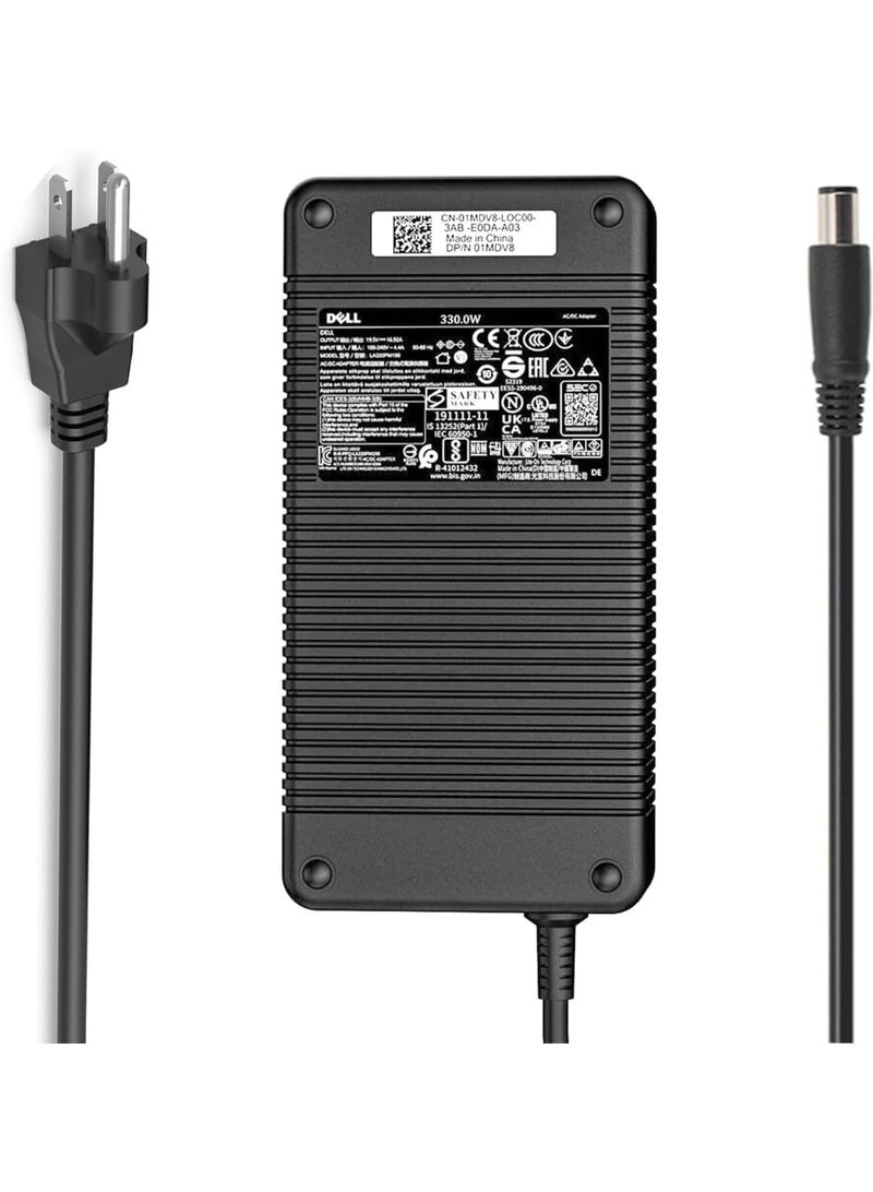 Terabyte 330W 19.5V 16.9A Power AC Adapter ADP-330AB D Power Supply Compatible for Dell Alienware x51, M18x M18x R1, R2, R3, M18X-0143 330w AC Adapter F0K0N, 331-2429, 320-2269, XM3C3, DA330PM111 - Image 1