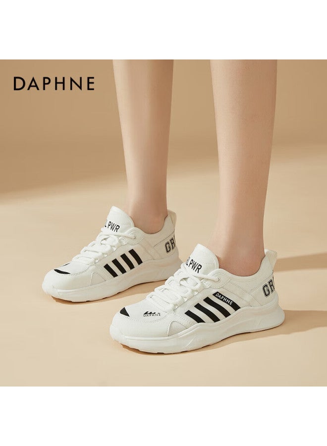 Daphne Soft-soled Sneakers For Women, Thick-soled Lightweight Fashionable Breathable Casual Running Shoes 4623303071 White 37 - Image 1