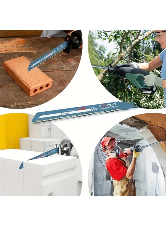 10 Inch Tungsten Steel Reciprocating Saw Blade For Brick Concrete Cement Cutting - Image 4