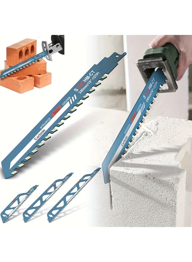 10 Inch Tungsten Steel Reciprocating Saw Blade For Brick Concrete Cement Cutting - Image 2