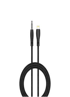 Braided 3.5 to Lightning AUX Cable 1.2M - Black